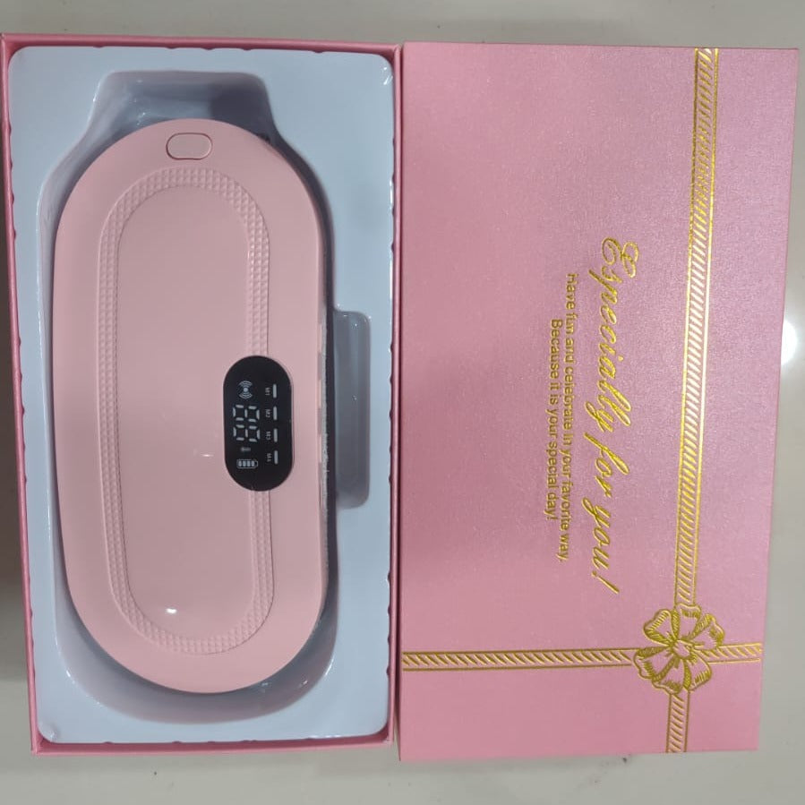 Cramp Relief Belt – Portable Menstrual Heating Pad | 3 Heat Levels & 4 Massage Modes | Electric Heating Belt for Women & Girls