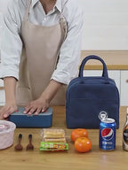 Portable Thermal Insulated Lunch Bag – Stylish And Durable Lunch Box Tote Cooler For Women, Perfect For School, Office, Outing, And Picnic (Random Color)